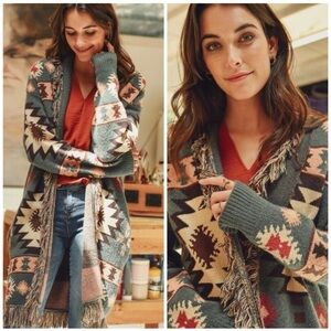 Native Cowichan Inspired Blanket Sweater